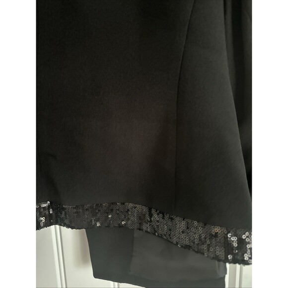 Kasper Women's Plus Size Sequin Tipped Open-Front Blazer Topper Jacket Black 22W - Picture 10 of 10